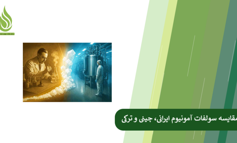 تصویر مقایسه سولفات آمونیوم ایرانی با سولفات آمونیوم چینی و ترکی